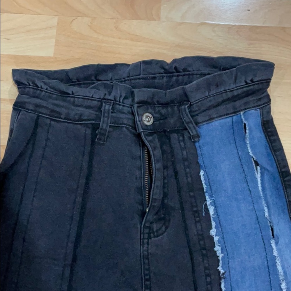 Two color denim jean